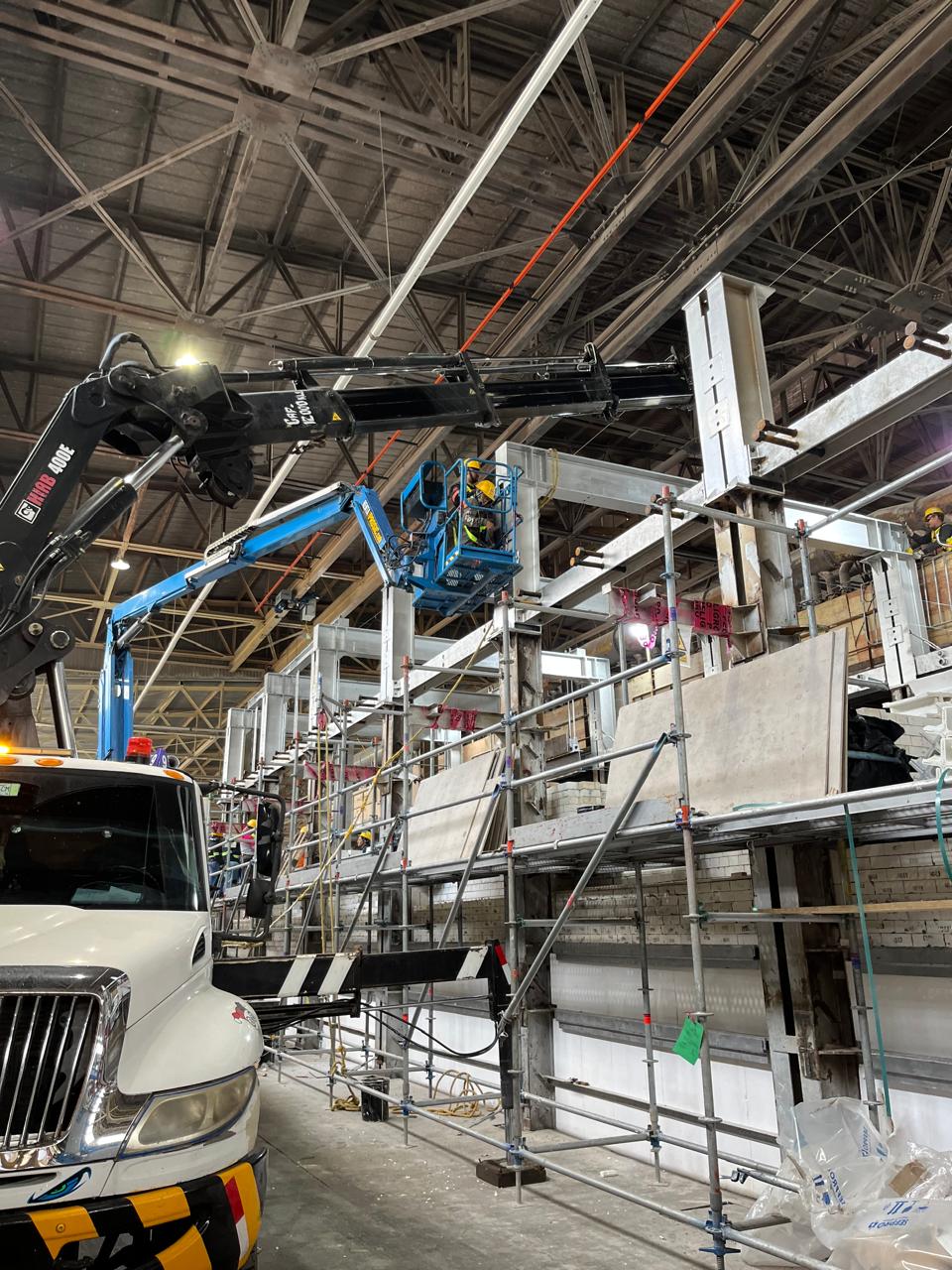 Specialized tools and equipment supporting an industrial project