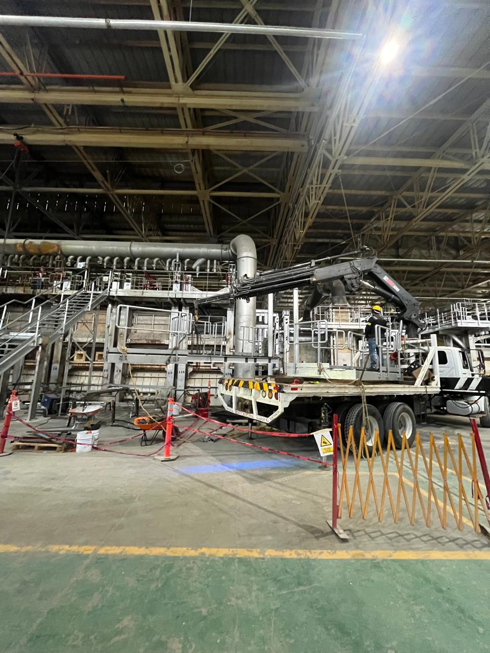Specialized tools and equipment supporting an industrial project